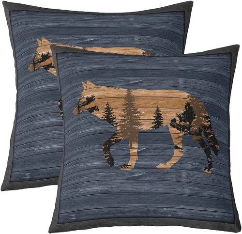 Vista 46 de Juego de 2 fundas de almohada con estampado de piel de vaca de 16"x16", fundas de cojín de piel de vaca para sala de estar, dormitorio, casa