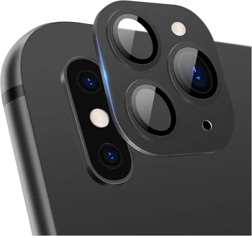 Vista 7 de LucBuy Protector de lente de cámara para iPhone XR Convert to iPhone 11, película de vidrio templado transparente ultra fina, cubierta protectora