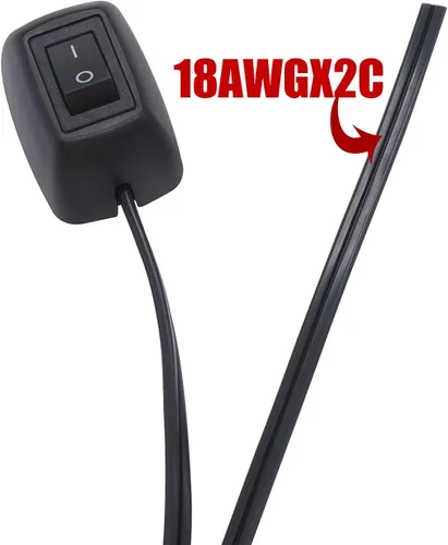 Vista 2 de TWTADE Interruptor de botón de montaje en superficie tipo pasta para coche, encendido/apagado DC12V, forma de gota de agua, SPST basculante DIY