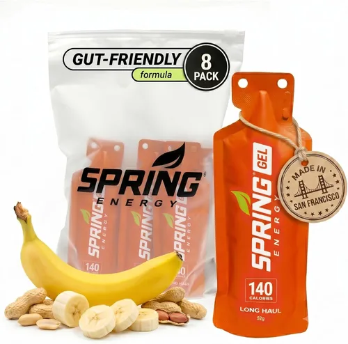 Vista 17 de Spring Gel energético: saludable, apto para el estómago, vegano Camote de manzana y canela Salsa impresionante Sin jarabe de arroz. Sin
