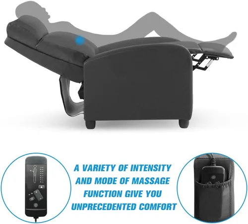Vista 7 de Silla reclinable para sala de estar, sofá reclinable de masaje, asiento de cine en casa, moderna silla reclinable Winback, sofá individual, silla
