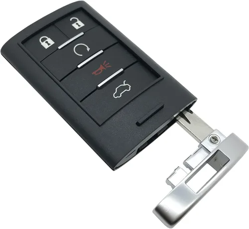 Vista 4 de Funda de repuesto para llavero de 5 botones para Cadillac STS CTS 2008-2013 sin llave inteligente con control remoto