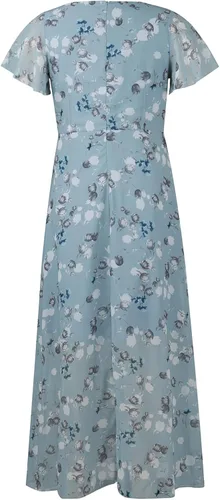 Vista 3 de YUTANRAL Vestidos de verano para mujer, manga cortasin mangas, con estampado floral, con flecos, vestido midi casual elegante y fluido para baile