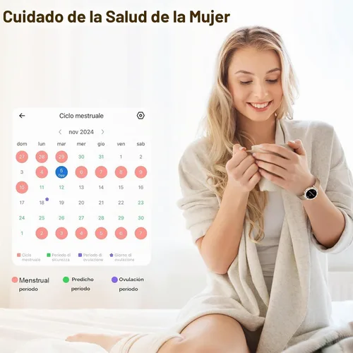 Vista 6 de Smart Watches for Women (Answer/Make Calls),1.19" AMOLED Slim, Rose Gold