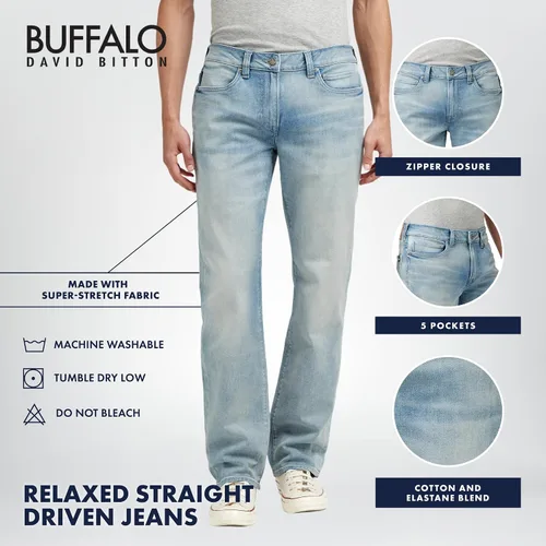 Vista 4 de Buffalo David Bitton Jeans rectos relajados para hombre