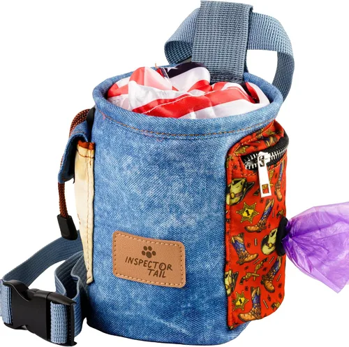 Vista 9 de INSPECTOR TAIL - Bolsa de golosinas para perros para entrenamiento, bolsa con cordón, manos libres