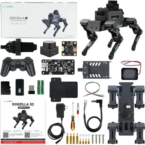 Vista 11 de Yahboom Raspberry Pi 5 Adultos AI Modelo Grande Robot Perro Python Programación 12 articulaciones Biónico Perro Mecánico DOGZILLA Reconocimiento