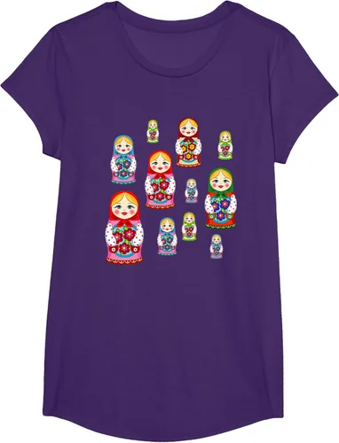 Vista 15 de Rusia - Camiseta de juguete retro para niños, diseño de muñecas rusas