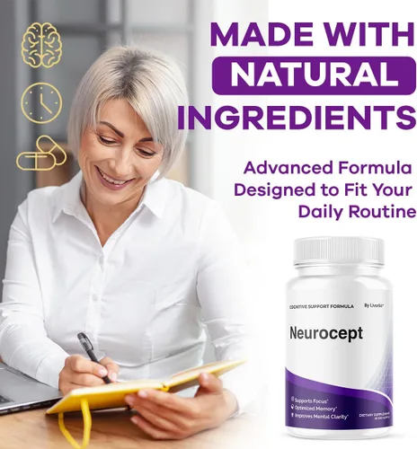 Vista 5 de Neurocept - Cápsulas de suplemento cerebral oficial Neuro cept Brain & Memory Focus Support Advanced Formula, Neurocept Pills apoyo diario