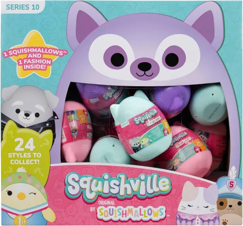 Vista 6 de Squishville by Squishmallows Serie 10 Mini Mystery Peluche (Paquete de 12) Oficial Jazwares - Cápsulas Ciegas a Granel Coleccionables Suaves