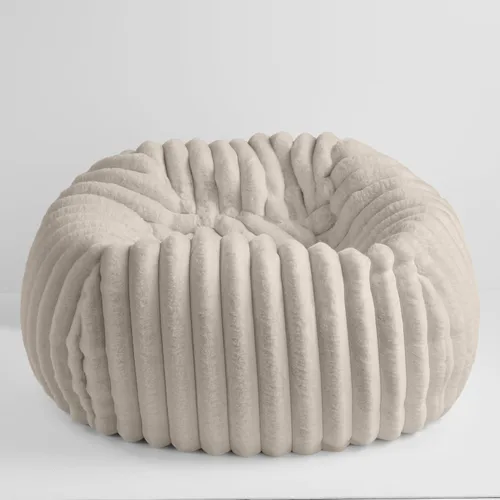 Vista 28 de Sorra Home Puf – Cojín de felpa y cómodo para interiores con relleno de frijoles trupedic para todas las edades, color morado Barrett