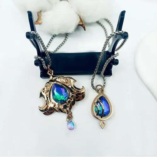 Vista 4 de OrcoW Genshin Impact Fontaine Furina Neuvillette Vision Collar Anime Cosplay Accesorios Regalos para Jugadores