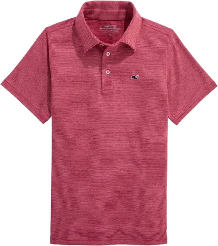 Vista 14 de vineyard vines Polo St. Jean Stripe Sankaty para niño (bebé/niños pequeños/niños grandes)