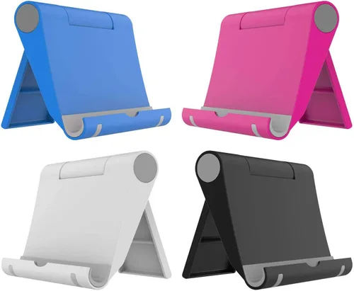Vista 9 de VOVIGGOL Paquete de 4 soportes para teléfono celular para escritorio, soporte plegable para teléfono celular, soporte ajustable para tableta