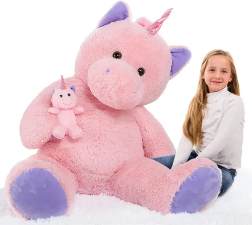 Vista 16 de MorisMos Oso de Peluche Gigante Animal de Peluche con Osos Bebé, 35.4'' Oso Grande de Peluche Mamá, 3 Pequeños Osos de Peluche Animales de Peluche a