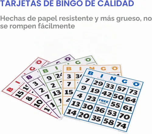 Vista 6 de GSE - Tarjetas de juego de bingo jumbo con números de fácil lectura, 100 hojas de bingo reutilizables 100