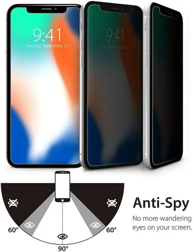 Vista 6 de Ytaland - Protector de pantalla de privacidad para Xiaomi Redmi Note 10 Pro/Note 10 Pro Max, [2 unidades] Anti Spy Anti Peep vidrio templado sin