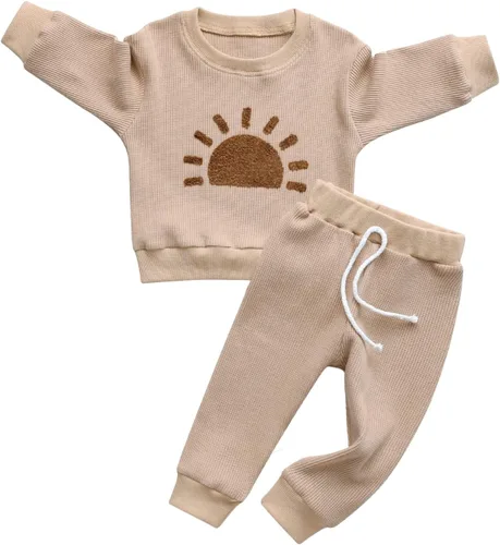 Vista 32 de Ropa de bebé niño niño manga larga con estampado de oso + pantalones deportivos