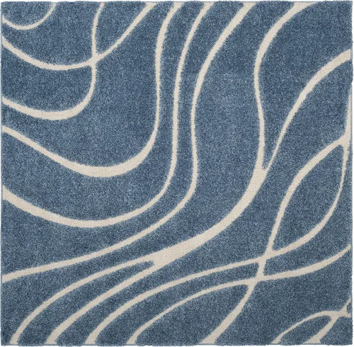 Vista 90 de Safavieh Florida Shag Collection - Alfombra de área de 2 x 3 pies, color crema/beige, diseño geométrico, felpa de 1.2 pulgadas de grosor, ideal