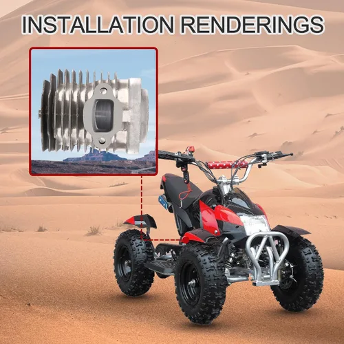 Vista 6 de GOOFIT Kit de cilindro de orificio de 1.575 in con pistón para 2 tiempos 47cc 49cc Pocket Bike Mini Quad Sierra de cadena