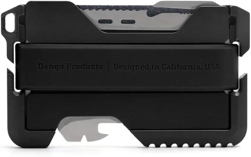 Vista 2 de Dango T01 Billetera táctica EDC - Hecha en Estados Unidos - Cuero genuino, Multiherramienta, Bloqueo RFID