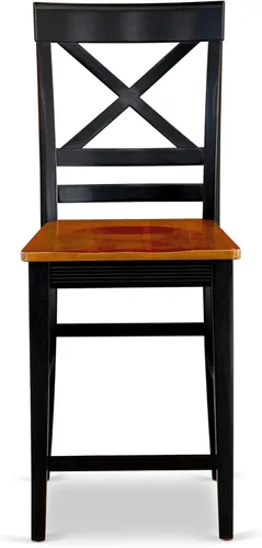 Vista 11 de East West Furniture AMQU3-BCH-W - Juego de cocina antiguo de 3 piezas que contiene una mesa redonda con pedestal y 2 sillas de comedor, 36 x 36