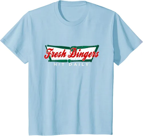Vista 9 de Camiseta divertida de béisbol y softbol Don't Bunt Hit Fresh Dingers, Negro