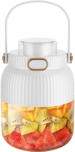 Vista 4 de Friendly 600ml Juicer Blenders USB Rechargeable Mixing Cup for Juices and Shakes Practical Kitchen Appliance USB Rechargeable Juicer White