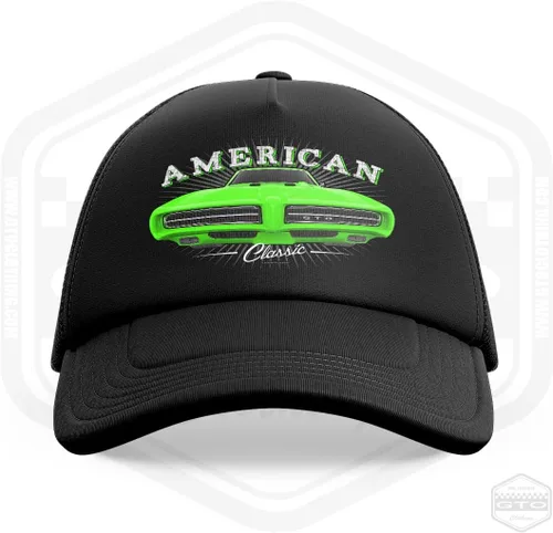 Vista 3 de Gorra de camionero GTO Tribute 1969 color negro Idea de regalo para fanáticos de los autos American Muscle Talla única Fabricado en Estados Unidos