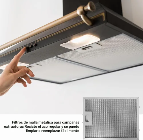 Vista 5 de Filtro de campana extractora, resistente que garantiza que no es fácil de romper, reemplazo del filtro para campana extractora, horno microondas