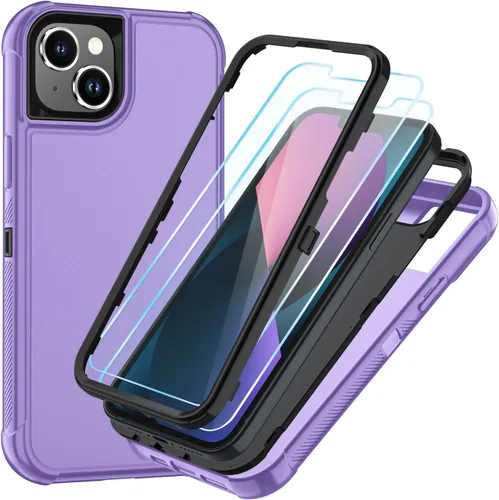 Vista 21 de SunStory Funda compatible con iPhone 11 con protector de pantalla HD, 3 capas de alta resistencia de cuerpo completo, funda protectora híbrida 3