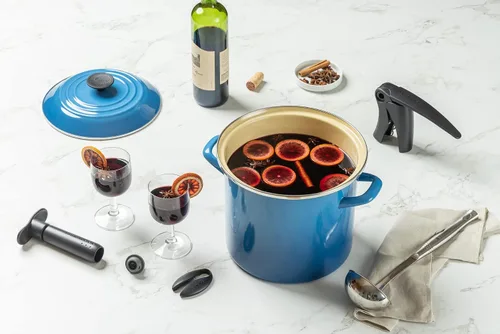 Vista 6 de Le Creuset Bomba de vino y 3 tapones, níquel negro