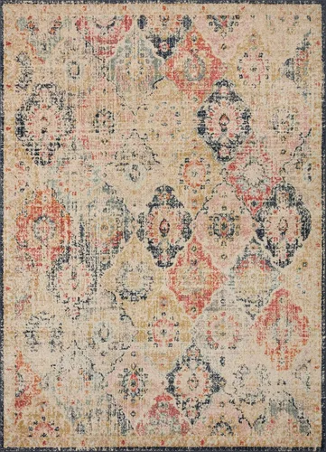 Vista 2 de Loloi Jocelyn Collection JOC-07 - Alfombra de pasillo de 2 pies 3 pulgadas x 7 pies 6 pulgadas, diseño caqui/multicolor, 0.38 pulgadas de grosor
