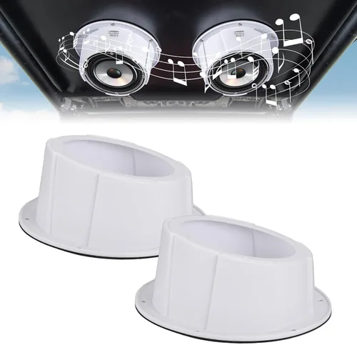 Vista 9 de KEMIMOTO 2 cajas de altavoces en ángulo, universales para altavoces de 6.5 pulgadas, compatibles con UTV, caravanas, automóviles, barcos, maleteros