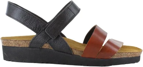 Vista 32 de Naot Kayla sandalia con taco de cuña para mujer Piel de lagarto beige