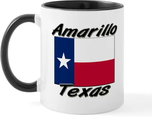Vista 28 de CafePress – Taza Amarillo Texas – El único Taza de café, taza de café, S, Blanco