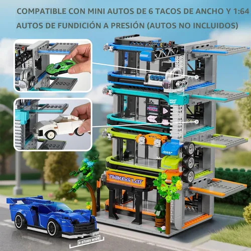 Vista 3 de NEWABWN Juego de construcción de torre de estacionamiento urbano compatible