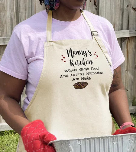 Vista 3 de Nanny's Kitchen Where Great Food Loving Memories Are Made - Delantal ajustable con dos bolsillos