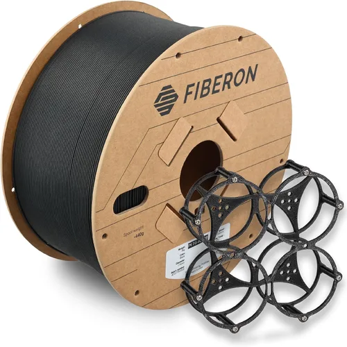 Vista 18 de Polymaker Fiberon ASA-CF08 Filamento ASA de fibra de carbono de 0.07 in 4.370 - 0.07 in Fiberon Asa-cf08 Negro 1.1 lbs (Código hexagonal: #000000)