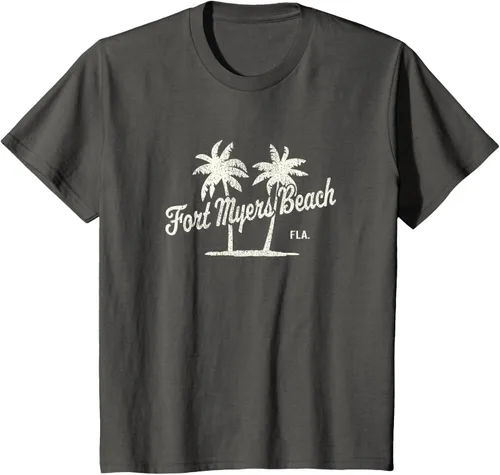 Vista 48 de Fort Myers Beach Florida Vintage 70s Palm Trees Graphic T-Shirt
