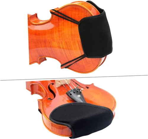 Vista 5 de Vaguelly Protector de almohadilla de reposo de barbilla para violín, esponja de algodón cómoda para hombro de violín para instalar accesorio