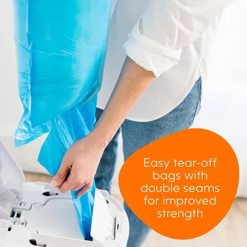Vista 4 de Diaper Genie Recarga fácil de enrollar 30 bolsas por recambio Capacidad para hasta 1410 pañales para recién nacidos Control de olores Bolsas