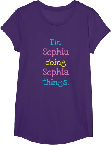 Vista 56 de Sophia - Camiseta con texto personalizado para niñas