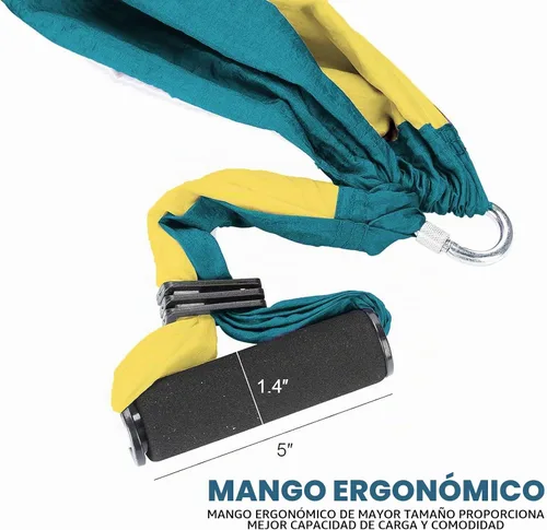 Vista 6 de Juego de hamaca de yoga aérea para yoga, incluye 2 correas de extensión