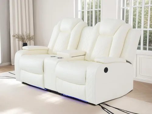 Vista 16 de Juego de sofás reclinables eléctricos, juegos de muebles de sala de estar, sofá reclinable eléctrico moderno negro, sofá biplaza y silla