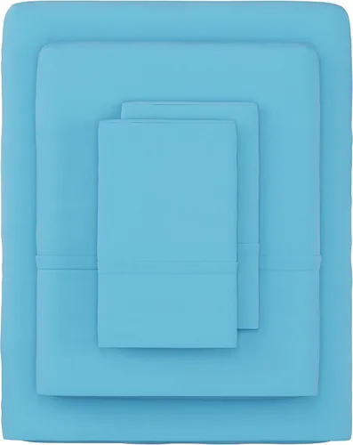 Vista 3 de Lavish Home - Juego de sábanas de microfibra cepillada, 3 piezas, sábanas bajeras y encimeras, 1 funda de almohada, resistente a las arrugas