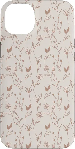 Vista 15 de iPhone 16 Hojas Botánico Flor Planta Línea Arte Terracota Case