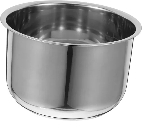 Vista 10 de Angoily - Olla de repuesto para arrocera de acero inoxidable con escala de medición 7.08 x 7.08 x 4.13 en 1 pieza para arrocera para uso en cocina