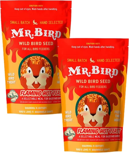 Vista 10 de Mr. Bird Flaming Hot Feast - Semilla de ave silvestre picante, 2 libras, 1
