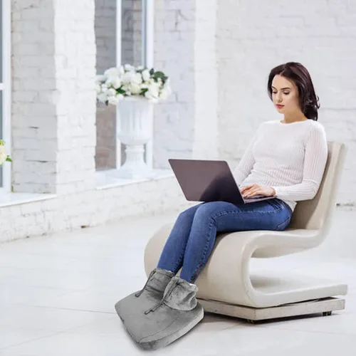 Vista 3 de Calentador eléctrico de pies, máquina eléctrica de calor de pies para hombres y mujeres con 3 ajustes de temperatura, lavable a máquina, apagado